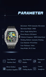 HAOFA Model 1968S Crystal BEZEL 3D Dragon Automatic watch