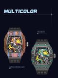 HAOFA 3D Dragon NTPT(carbon fiber）80 hours power 28800/hz Automatic Watches limited 888 pcs model 1968