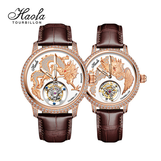 Haofa Luxury Couple Tourbillon Watches Men And Women