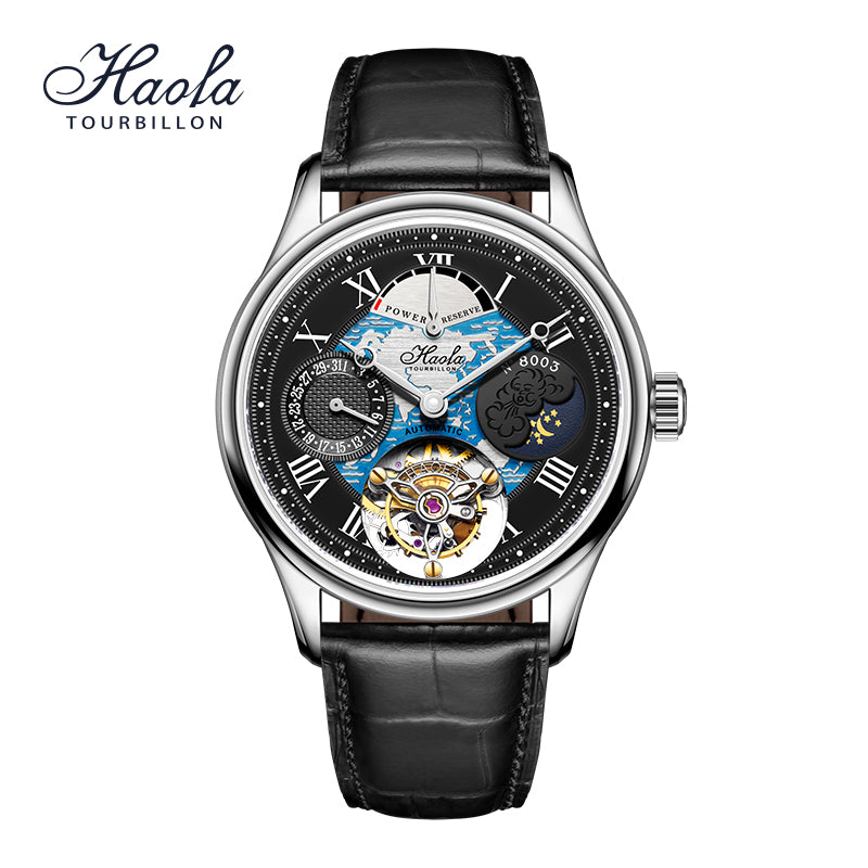 Haofa Date Display Tourbillon Watch Day And Night 8003