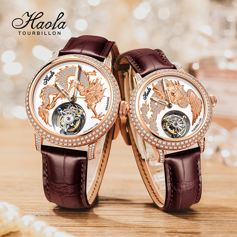 Haofa Luxury Couple Tourbillon Watches Men And Women