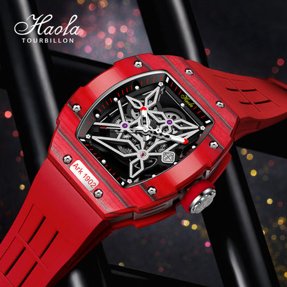 HAOFA Skeleton Carbon Fiber Automatic Watch 1902