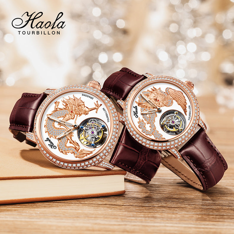 Haofa Luxury Couple Tourbillon Watches Men And Women