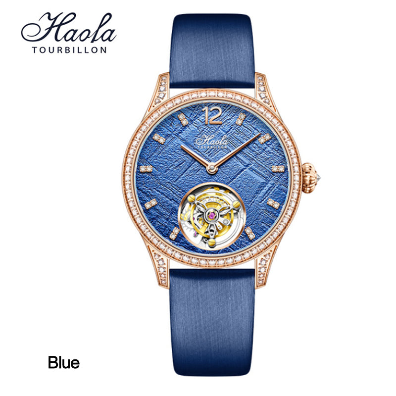 Haofa women lady Tourbillon watches luxury Sapphire  wrist watch 1809