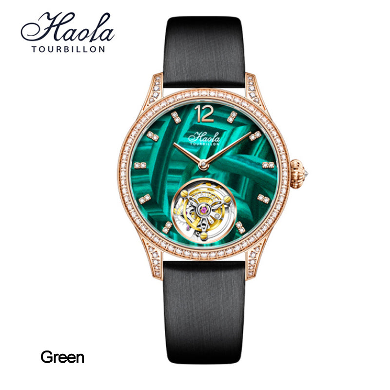 Haofa women lady Tourbillon watches luxury Sapphire  wrist watch 1809