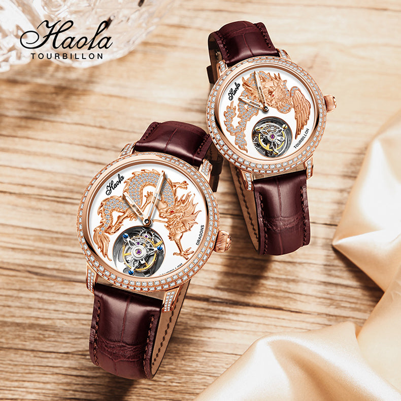 Haofa Luxury Couple Tourbillon Watches Men And Women