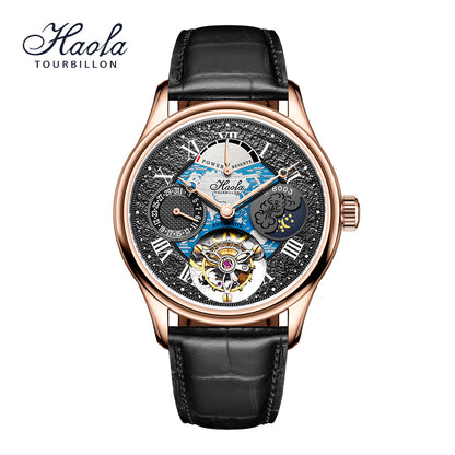 Haofa Date Display Tourbillon Watch Day And Night 8003