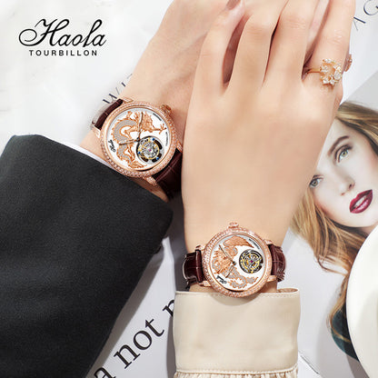 Haofa Luxury Couple Tourbillon Watches Men And Women