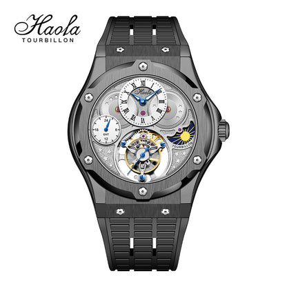 HAOFA GMT Flying  Manual Tourbillon Sapphire Mirror Watches 1919