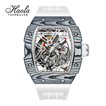 HAOFA 3D Tiger Automatic Carbon fibre Watch model 1973