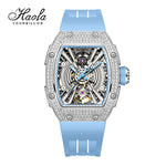 HAOFA Middle Size Automatic Movement watch Crystal bezel and side 60 hours power 50M Waterproof  1907L