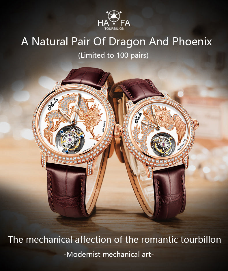 Haofa Luxury Couple Tourbillon Watches Men And Women