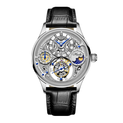 Haofa  GMT Day And Night  Tourbillon Movement Watch 1035 top finish case