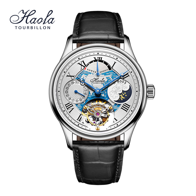 Haofa Date Display Tourbillon Watch Day And Night 8003