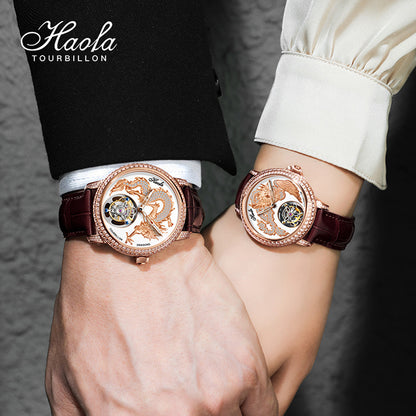 Haofa Luxury Couple Tourbillon Watches Men And Women