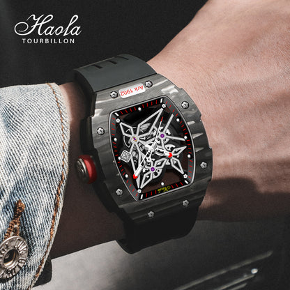 HAOFA Skeleton Carbon Fiber Automatic Watch 1902