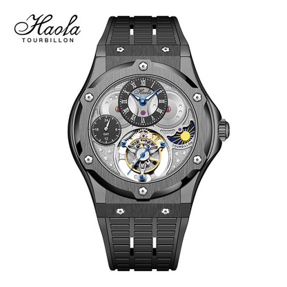 HAOFA GMT Flying  Manual Tourbillon Sapphire Mirror Watches 1919