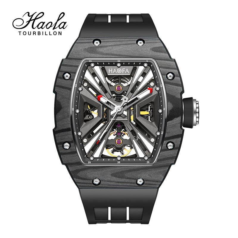 HAOFA Model 1929 Carbon Fiber Bezel 80 hours Power Automatic Movement watches