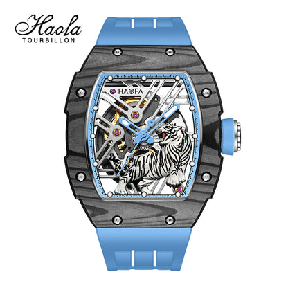 HAOFA 3D Tiger Automatic Carbon fibre Watch model 1973