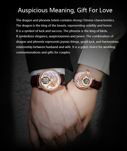 Haofa Luxury Couple Tourbillon Watches Men And Women