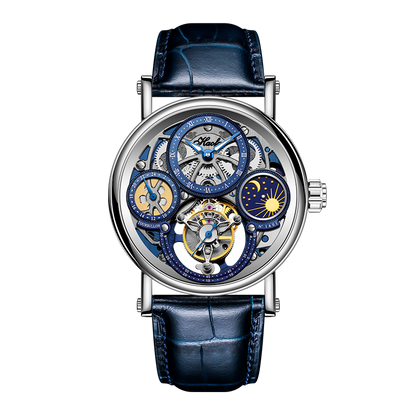 Haofa 1601 Skeleton GMT CNC Engraving Tourbillon 28800