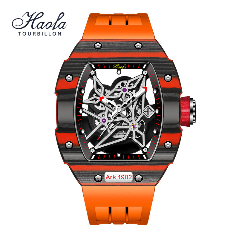 HAOFA Skeleton Carbon Fiber Automatic Watch 1902