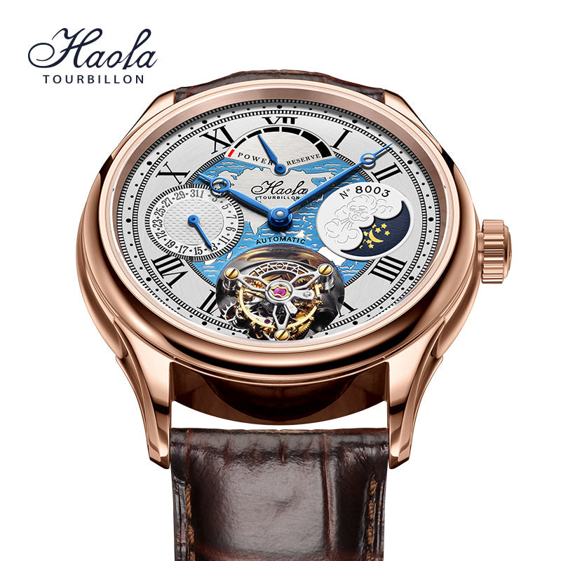 Haofa Date Display Tourbillon Watch Day And Night 8003