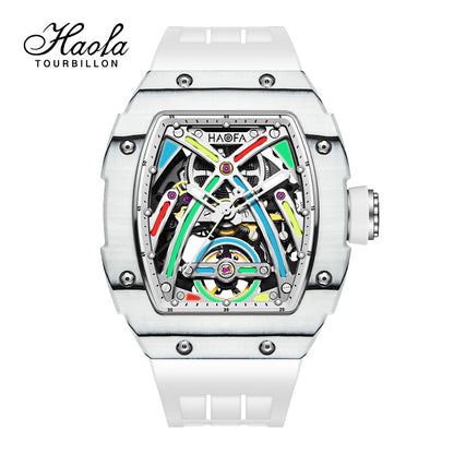 HAOFA Color Luminous Dial Carbon Fiber Automatic Watch 1970