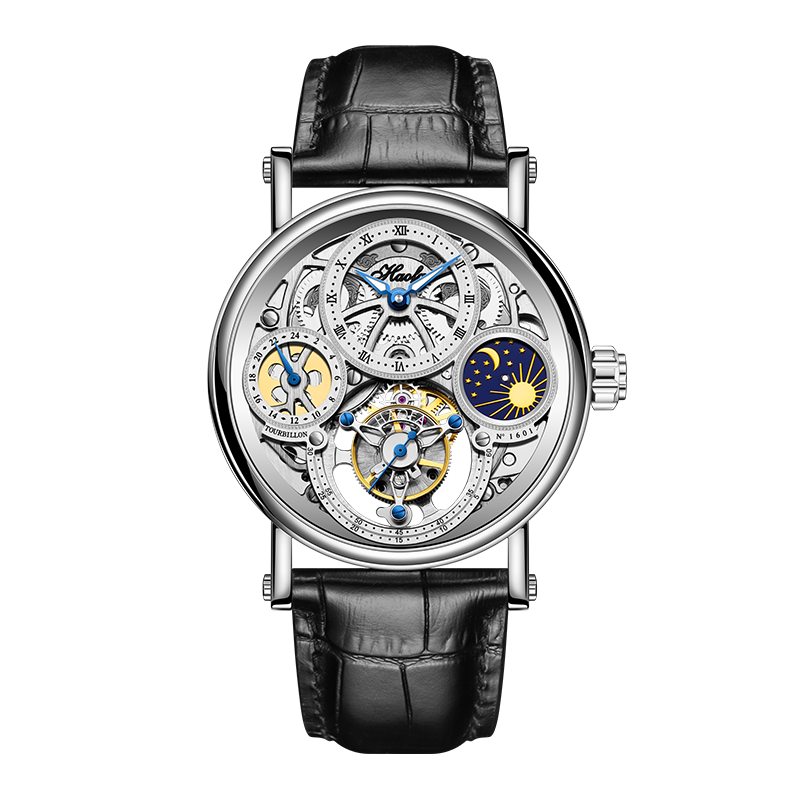 Haofa 1601 Skeleton GMT CNC Engraving Tourbillon 28800