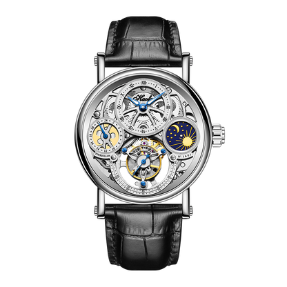 Haofa 1601 Skeleton GMT CNC Engraving Tourbillon 28800