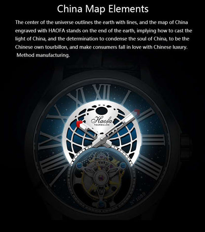 Haofa Skeleton Tourbillon Movement Watch 1089