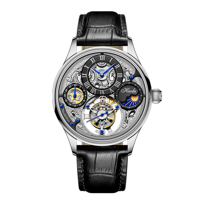 Haofa  GMT Day And Night  Tourbillon Movement Watch 1035 top finish case