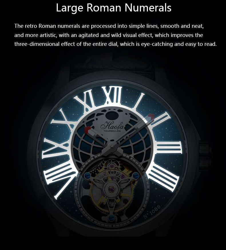 Haofa Skeleton Tourbillon Movement Watch 1089