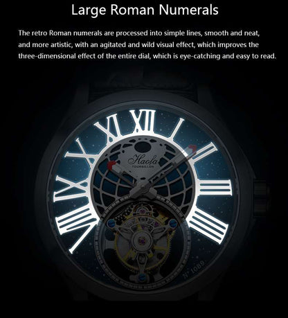Haofa Skeleton Tourbillon Movement Watch 1089