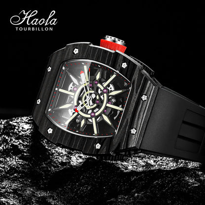 HAOFA 1905 Carbon Fiber  Bezel Titanium Magnesium Alloy Case Super Luminous Mechanical Watch