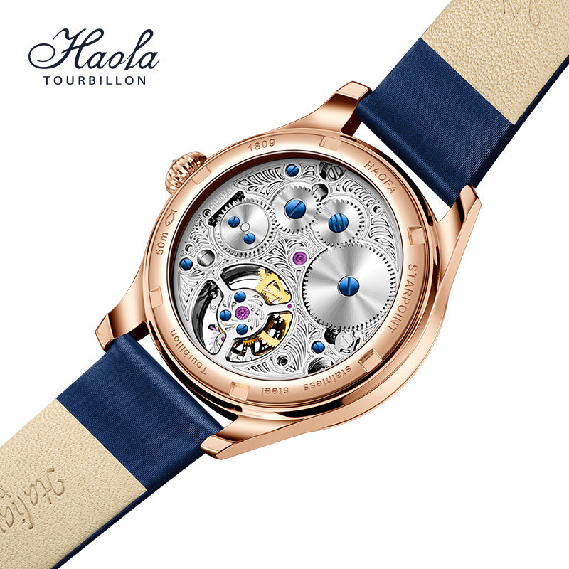 Haofa women lady Tourbillon watches luxury Sapphire  wrist watch 1809