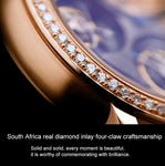 HAOFA Luxury 18K Gold Double Tourbillon Movement real Diamond  K002