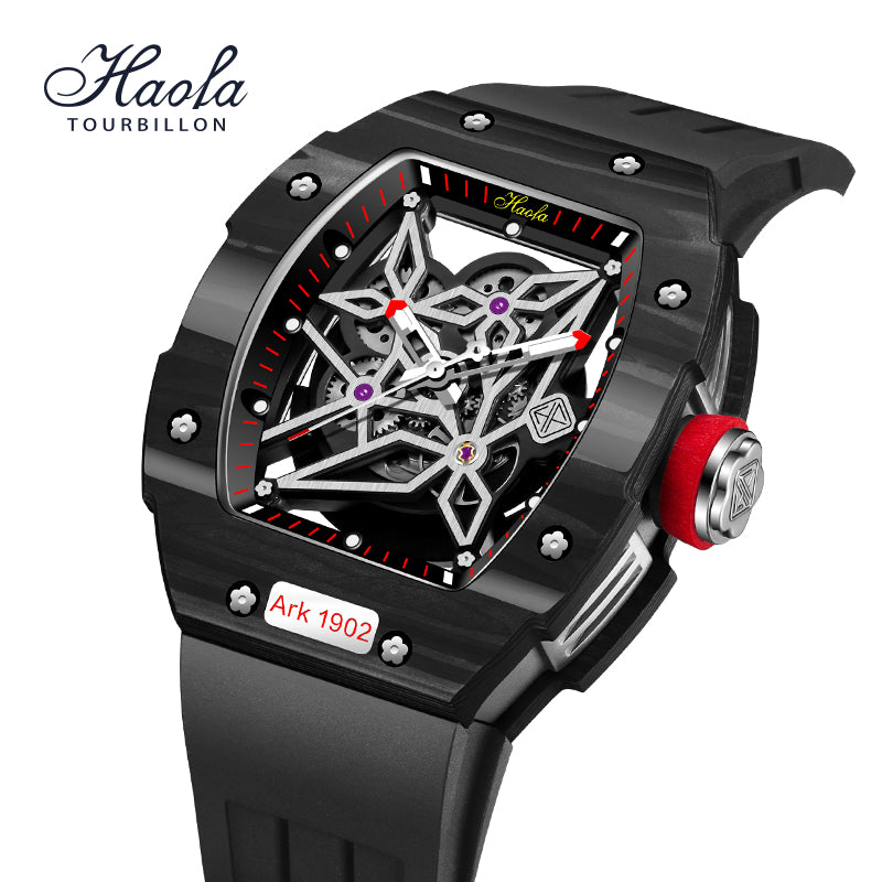 HAOFA Skeleton Carbon Fiber Automatic Watch 1902