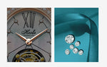 Haofa 2118 women lady Tourbillon watches Pearl dial mechanical watches  Luxury Sapphire oval  tourbillon movement