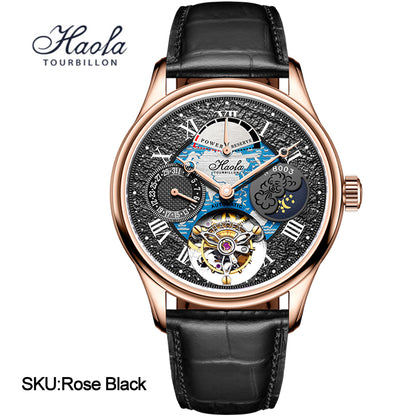 Haofa Date Display Tourbillon Watch Day And Night 8003