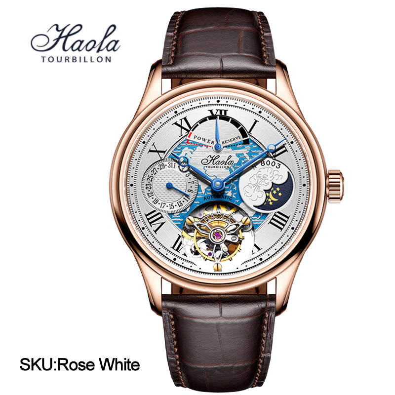 Haofa Date Display Tourbillon Watch Day And Night 8003