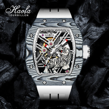 HAOFA 3D Tiger Automatic Carbon fibre Watch model 1973