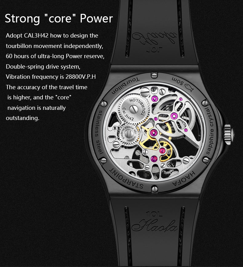 Haofa 1916 Double Barrel Tourbillon Watch