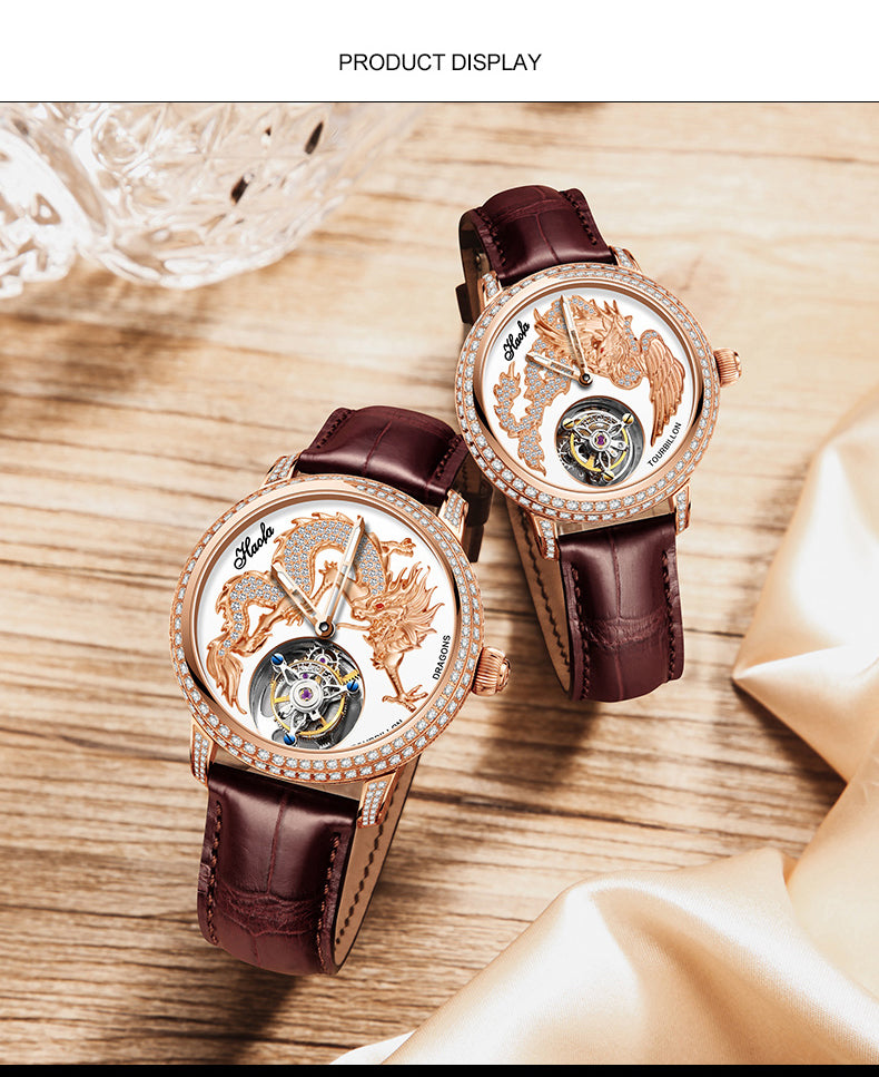 Haofa Luxury Couple Tourbillon Watches Men And Women