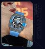 HAOFA 3D Dragon NTPT(carbon fiber）80 hours power 28800/hz Automatic Watches limited 888 pcs model 1968
