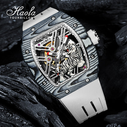 HAOFA 3D Tiger Automatic Carbon fibre Watch model 1973