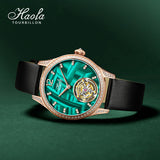 Haofa women lady Tourbillon watches luxury Sapphire  wrist watch1809