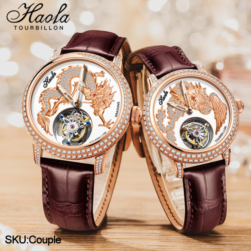 Haofa Luxury Couple Tourbillon Watches Men And Women