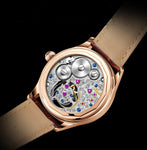 Haofa Luxury Skeleton Tourbillon Watch GMT Moonphase Wristwatches 0618
