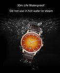 Haofa Ultra-thin Automatic Movement Date Bark Grain Gradient Dial Watch 1608